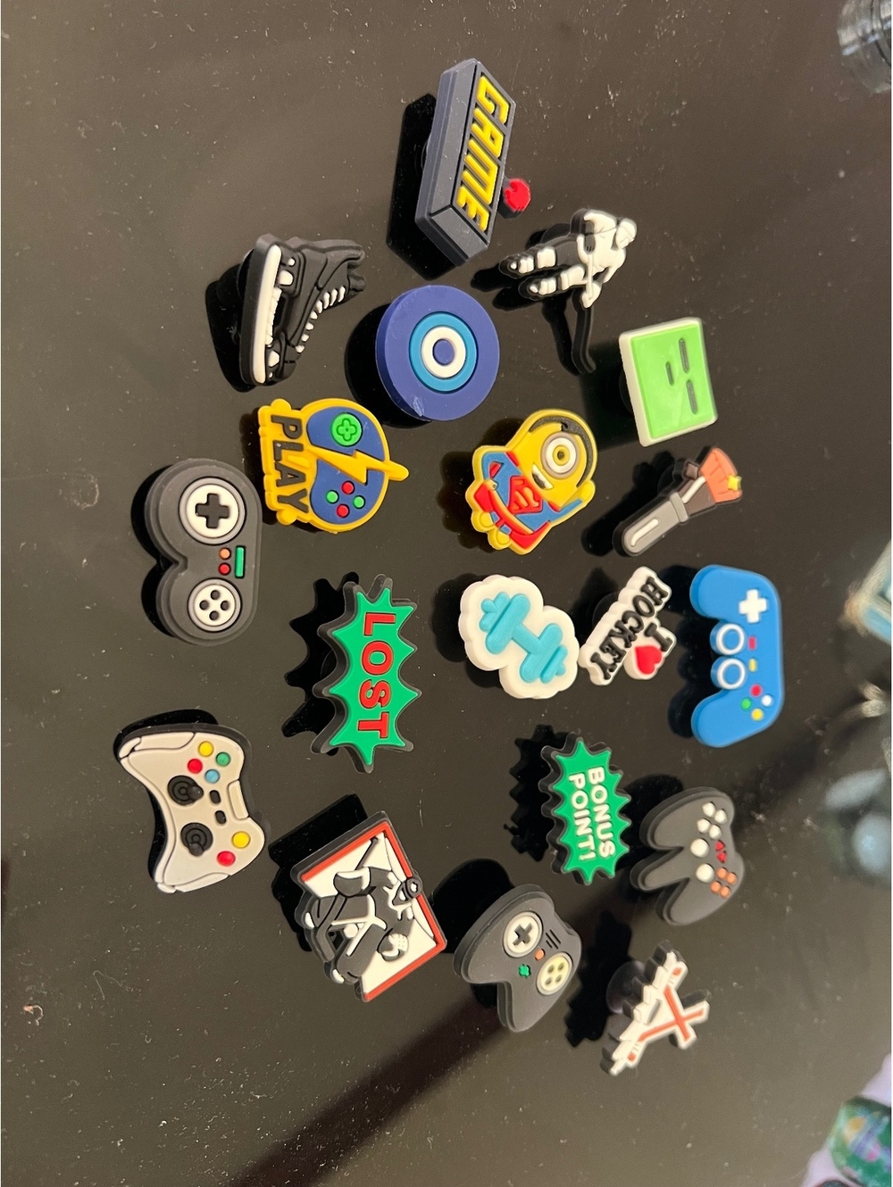 Boy Croc Shoe Charms Hockey Video Games